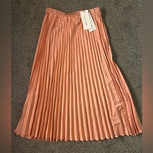Solitaire Blush Pink Pleated Long Skirt